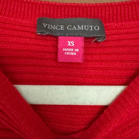 Vince Camuto Asymmetric Colorblock Cotton Blend Sweater - Picture 3 of 5